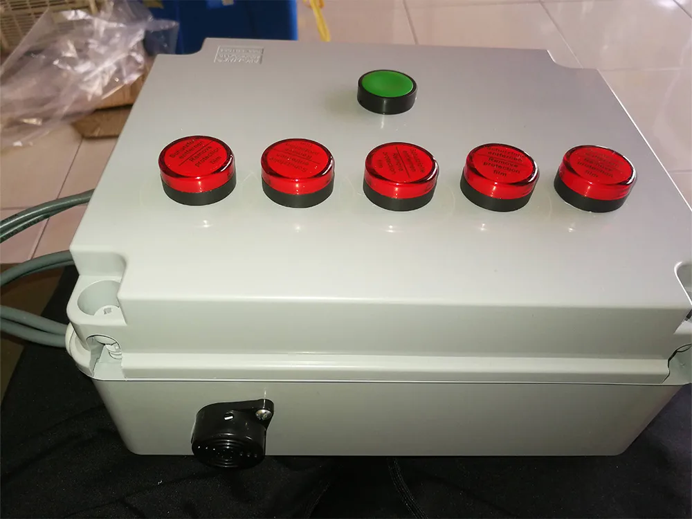 Custom push button control box